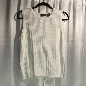 Relativity White Cable Knit Tank Top